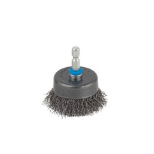 Topf-Drahtb&uuml;rste &Oslash; 65 mm 6 mm Schaft wolfcraft Modell 2704000, Metallb&uuml;rste