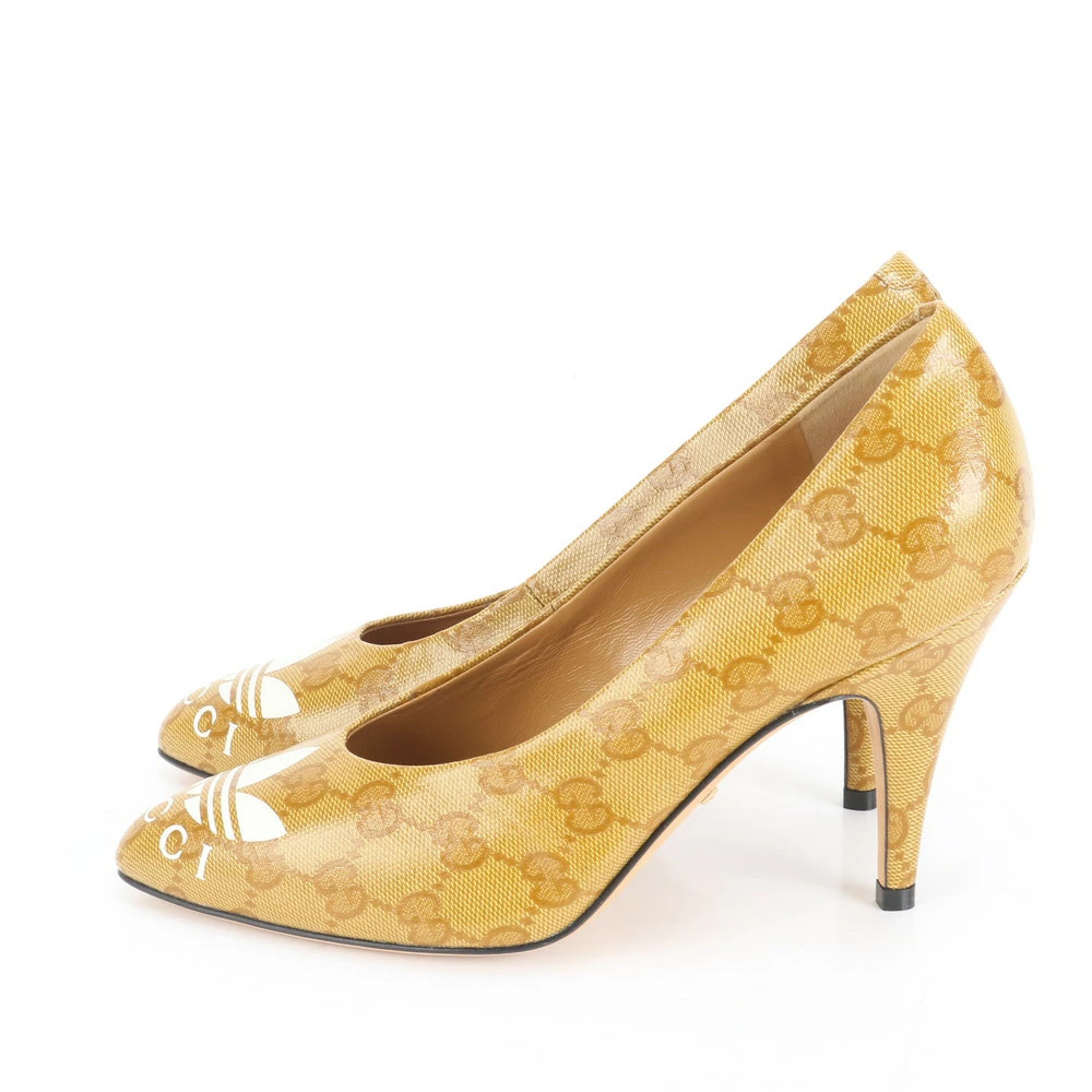 GUCCI x Adidas Collaboration GG Crystal 702221 Leather Heel Pumps Shoes Shoes 36 thumbnail 3