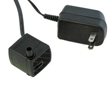 Fountain Pump Low-Volt, 40gph/19" lift 12v AC 6' cord w/transform, 3yr warrranty