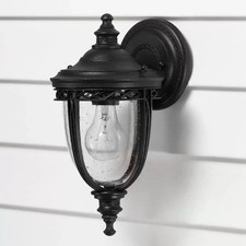 Feiss English Bridle 1-Light Exterior Wall Lantern Black IP44 E27 60W
