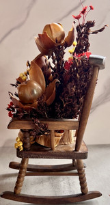 Wooden Rocking Chair Centerpiece Decor