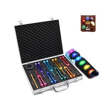 Chakra Tuning Fork Set with Crystals, Weighted Tuning Forks for Sound Therapy...