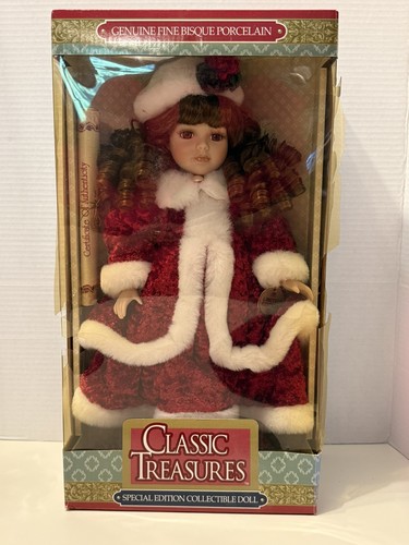 Classic Treasures Special Edition Collectible Doll Fine Bisque Porcelain 16" New