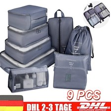 Packwürfel 9-teiliges Set Reisetasche Unterwäsche Kosmetik Kofferorganizer