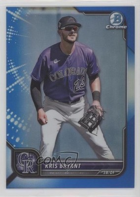 2022 Bowman Chrome Blue Refractor 29/150 Kris Bryant #72 0o6v