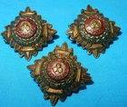 WW1 ARMY RANK INSIGNIA OFFICERS CROWN PIPS GENUINE WORLD WAR I BADGE GROUP