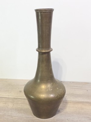 Large Antique Vintage Brass Vase With Dovetail Seems