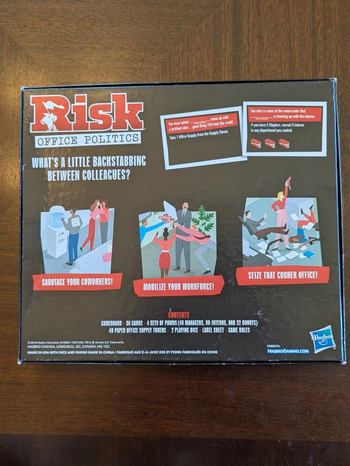 Risk: Office Politics Board Game COMPLETE - Unpunched Tokens & Sealed Cards - Image 2 of 4