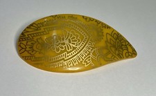 Vintage Floral Design Lucite Yellow Gold Accents Hair Barrette Made In Taiwan