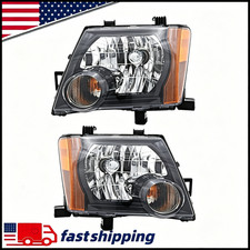 Headlight Halogen Set For 2008-2015 Nissan Xterra Left And Right With Bulbs
