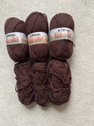 3 Plus Knäuel Patons Classic Merinowolle Garn Kastanienbraun gleiche Farbe Posten - Bild 1 von 6