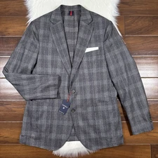 Cremieux Vitale Barberis Canonico Size Large Wool Woolen Flannel Blazer Jacket