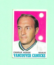 (1) CHARLIE HODGE   1970-71 O-PEE-CHEE # 229 CANUCKS GOALIE VG  CARD (M7915)