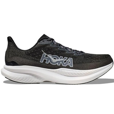 Men's Hoka Mach 6, Black/White, 9.5 D Medium US