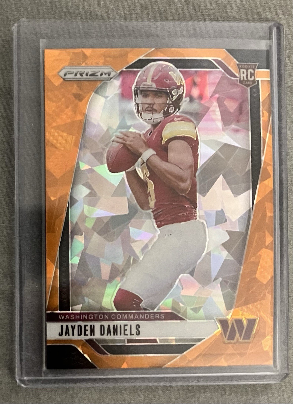 2024 Panini Prizm Jayden Daniels #347 Orange Ice Prizm Rookie Card