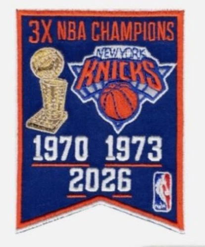2026 NBA Champions 3x New York Knicks Iron On Embroidered video thumbnail