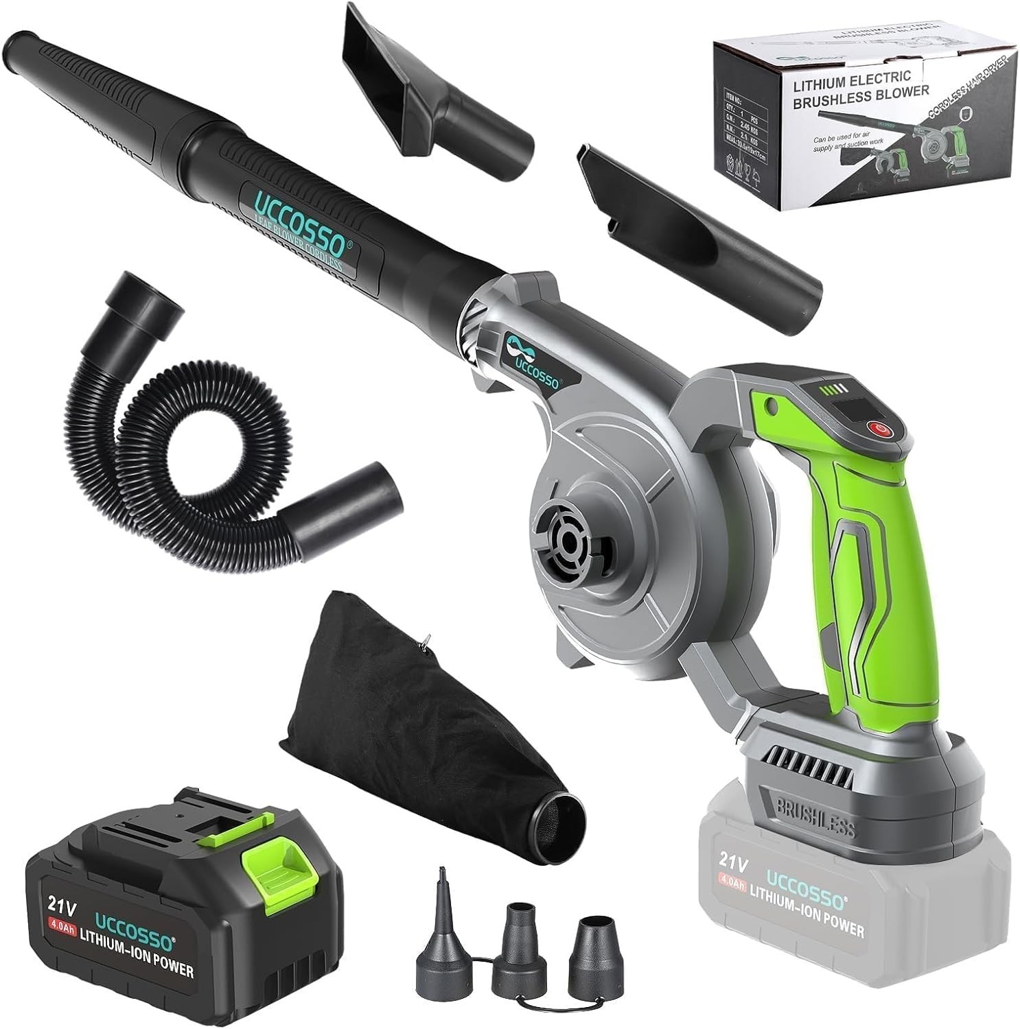 ,21v Leaf Blower Cordless With Battery And Charger 106 Cfm/2