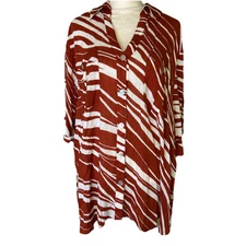 Ruby Rd Womens Blouse size 2X button front top lightweight shirt