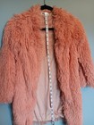 Angie Girls Medium Faux Fur Shaggy Pink Coat — photo 3