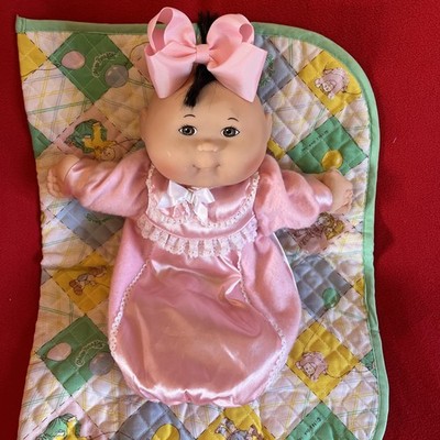 Mattel Cabbage Patch Kinder Baby asiatisch schwarz Büschelhaar braune Mandelaugen 