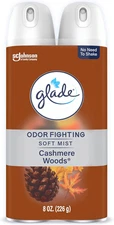 Glade Air Freshener Room Spray, Cashmere Woods Scent, Odor Fighting to Deliver L