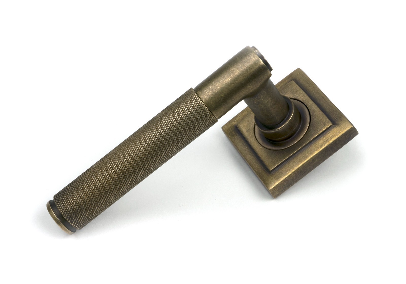 From The Anvil 52436 Burnished Brass Brompton Door Lever (Square)