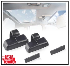 Rear Sun Shade Hook Clip with Cover Kit Black Compatible with Honda Pilot 2016-2