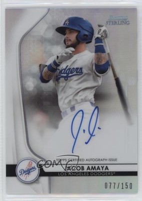 2020 Bowman Sterling Prospect Refractor 77/150 Jacob Amaya #BSPA-JA Auto 0l44