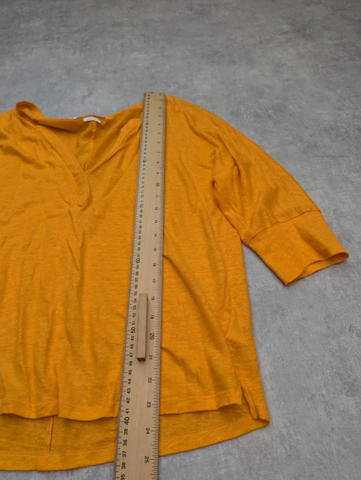 Not Shy Cashmere Tunic Womens Medium 100% Linen Blouse Top Lagenlook Boho Summer - Image 3 of 4