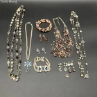 Vintage Faux Pearl Rhinestone Costume Jewelry Lot Necklaces Bracelets 15pc