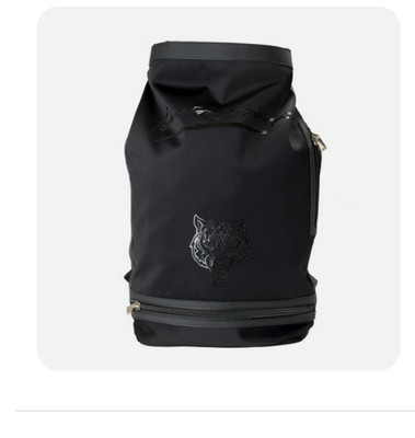 Plein Sport Unisex Black Logo Print Large Backpack Bag