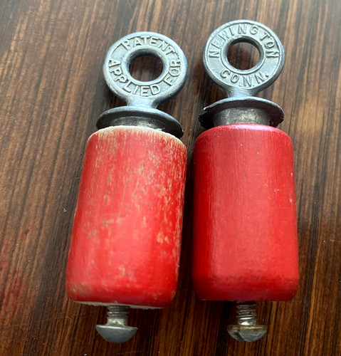 Lot of 2 EARLY AUDUBON BIRD CALL WHISTLE- "Patent applied for" & "Newington,CT"