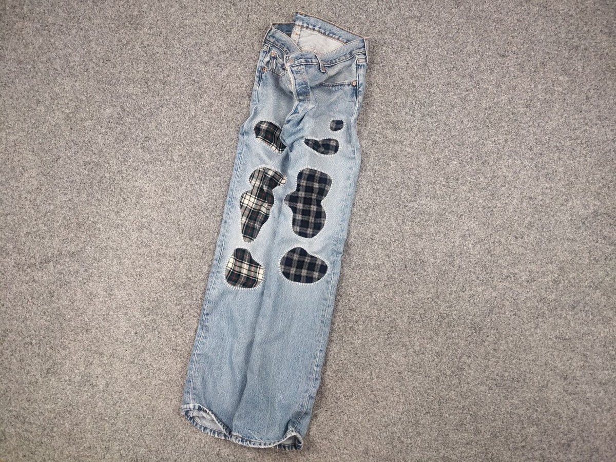 Rare Vintage 90's levis 501 x Sashiko Patchwork Denim Jeans