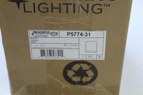 Progress Lighting Cylinder Collection 5 in. White Modern Outdoor Ceiling Light - Picture 4 of 4