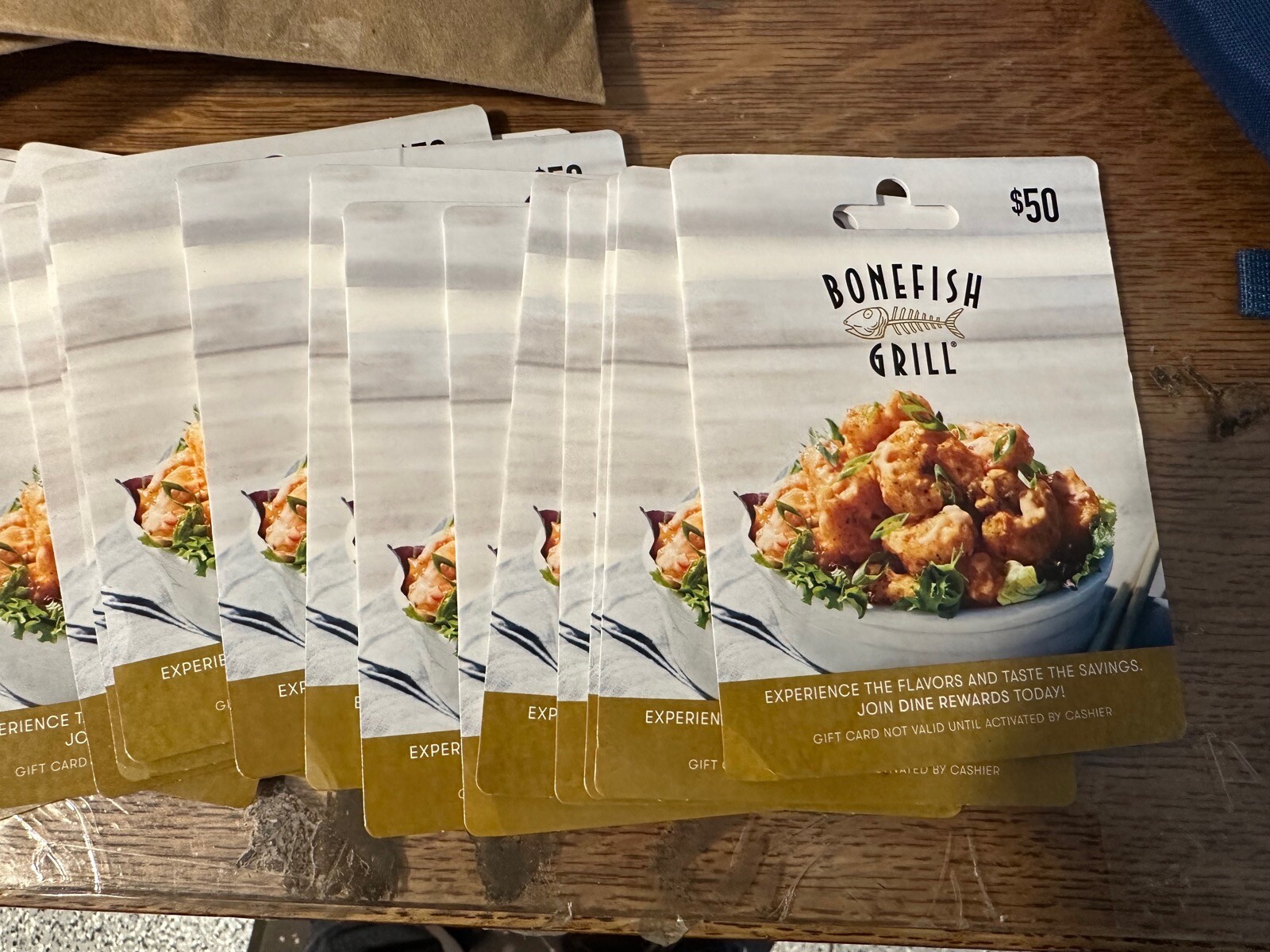 Lot of 10 50 Bonefish Grill, Outback, Flemings Gift Cards (500 total