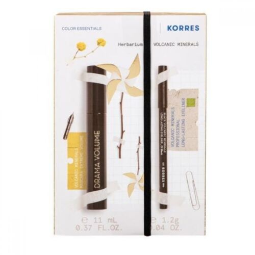 Korres Promo Mascara Drama Volume 01 Black, 11ml & Long-Lasting Eyeliner Black