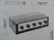 Original Sams Photofact Manual HARMAN-KARDON MODEL C100