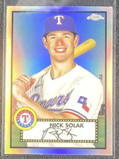 2021 Topps Chrome Platinum Anniversary Nick Solak Refractor #295 - Rangers