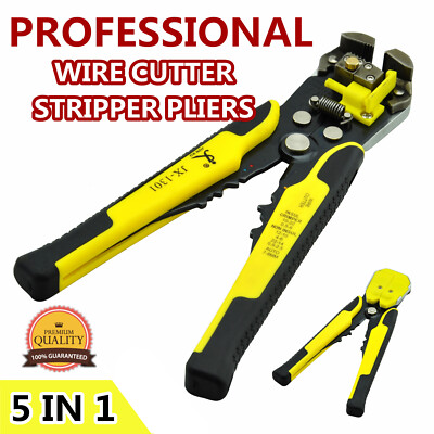 Wire Cutter Crimper Cable Strippers Pliers Self Adjusting Terminal Electric Tool