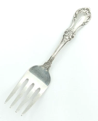 Antique 925 Sterling Silver International Silver Co. Wild Rose Baby Fork NO MONO