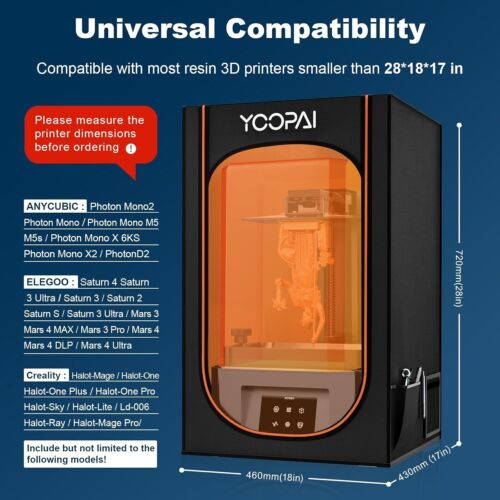 Resin 3D Printer Enclosure with Ventilation Kit, 3D Printer Vented Enclosure Ten - Picture 4 of 8