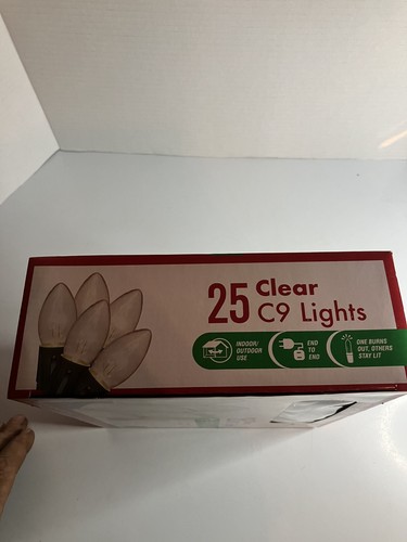 String Lights 25 large clear C9 indoor outdoor holiday/party/wedding all events - 第 3/6 張圖片