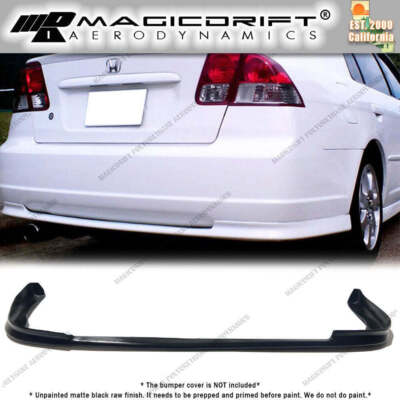 For 01-04 Honda Civic 4Dr Sedan Type-R CTR Style Rear Lower Bumper Lip