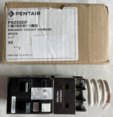 #ad Pentair Siemens Circuit Breaker PA220GF PARTS OR REPAIR $149.99