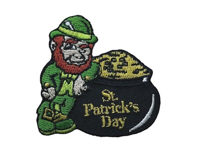 Saint Patrick's Day Leprechaun 2 Inch Embroidered Patch AVA F2D19N