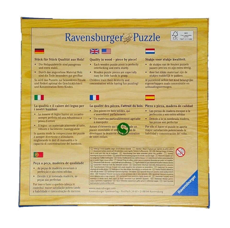 Ravensburger Madera Puzzle Infantil Construcción Excavadora Pala de Carreteras - Imagen 3 de 4
