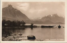 Switzerland Thunersee und Niesen Vintage RPPC B138