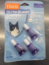 Hartz Ultra Guard 3 tube One Spot Flea Egg Larvae Control For Cats Kittens