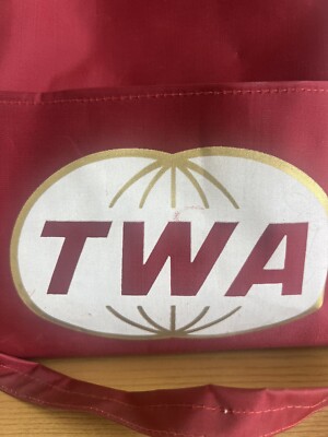 VINTAGE RARE 70s TWA Airlines Retro Carry On Bag - Red | eBay