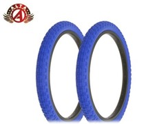 2 Alta Performance BMX BICYCLE 20" x 2.125" Blue DURABLE Knobby COMP III TIRE.